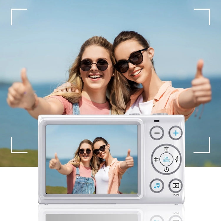 2.8-Inch Display Digital Camera 64MP 4K HD Camcorder With 18x Digital Zoom, White, Pink, Black 2.8-Inch Display Digital Camera 64MP 4K HD Camcorder With 18x Digital Zoom, White, Pink, Black